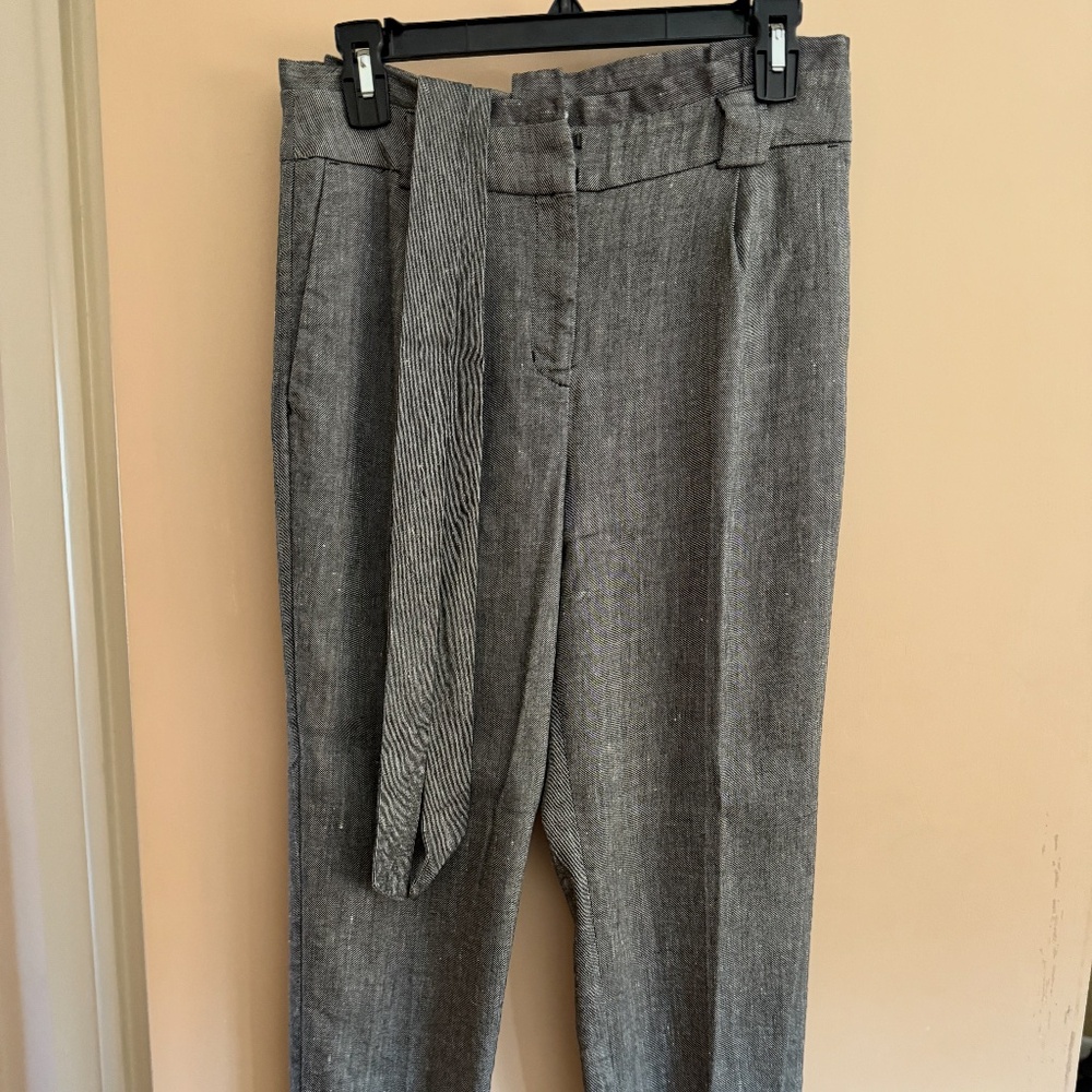 Express Size 4 High Rise Linen Ankle Pant